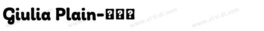 Giulia Plain字体转换